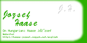 jozsef haase business card